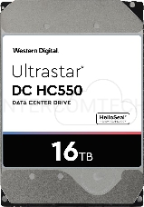 Жесткий диск WD Original SATA-III 16Tb 0F38462 WUH721816ALE6L4 Ultrastar DC HC550 (7200rpm) 512Mb 3.5