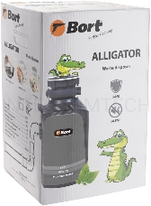 Измельчитель пищевых отходов Bort Alligator Plus, 750 Вт., объём 1 450 мл., пневмовыключатель