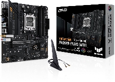 Материнская плата Asus TUF GAMING A620M-PLUS WIFI SocketAM5 AMD A620 4xDDR5 mATX AC`97 8ch(7.1) 2.5Gg RAID+HDMI+DP