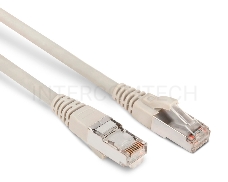 Патч-корд Hyperline PC-LPM-STP-RJ45-RJ45-C6-2M-LSZH-GY F/UTP, экранированный, Cat.6, LSZH, 2 м, серый