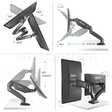 Кронштейн ONKRON G160 для монитора 13-32 настольный, черный