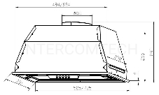 Вытяжка встраиваемая Lex GS Bloc P 600 белый управление: кнопочное (1 мотор)