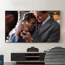 Экран Cinema S'OK SCPSFR-236x133UST-PET для ультракороткофокусных проекторов 107'' 16:9 настенный, постоянного натяжения, полотно PET Crystal ALR UST, рама черная 1см