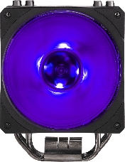 Кулер Cooler Master Hyper 212 RGB Black Edition with 1700 (150W, 4-pin, 158.8mm, tower, Al/Cu, RGB, fans: 1x120mm/59CFM/30dBA/2000rpm, 2066/2011-v3/2011/1700/1366/1200/115x/AM4/AM3+/AM3/AM2+/AM2/FM2+/FM2/FM1)