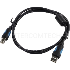Кабель Vention USB 2.0 AM/BM - 1м. Черный VAS-A16-B100