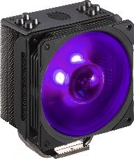 Кулер Cooler Master Hyper 212 RGB Black Edition with 1700 (150W, 4-pin, 158.8mm, tower, Al/Cu, RGB, fans: 1x120mm/59CFM/30dBA/2000rpm, 2066/2011-v3/2011/1700/1366/1200/115x/AM4/AM3+/AM3/AM2+/AM2/FM2+/FM2/FM1)