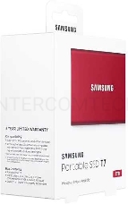 Накопитель SSD Samsung USB-C 1Tb MU-PC1T0R/WW T7 1.8 красный