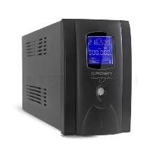 Источник бесперебойного питания CROWN Line Intractive CMU-650EURO LCD USB 650VA\360W, корпус металл, 1x12V/7AH, розетки 2*EURO+3*IEC, трансформатор AVR 140-290V, LCD-дисплей, съёмный кабель 1.2 м, порт RJ11/45, порт USB, защита: от перегрузки, от КЗ, от с