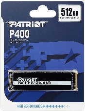 Накопитель SSD Patriot P400 512GB, M.2 2280, P400P512GM28H, PCIe 4x4, NVMe, 5000/3300, heatshield, RET