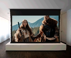 Экран Cinema S'OK SCPSMC-186x105ED45 Pro 84'' 16:9 для встраивания в потолок, моторизованный, с боковым натяжением, Anti Light, белый корпус, ED 45см