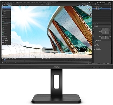 МОНИТОР 27 AOC U27P2 Black с поворотом экрана (4K, IPS, 3840x2160, 4 ms, 178°/178°, 350 cd/m, 50M:1, +HDMI 2.0, +Displa
