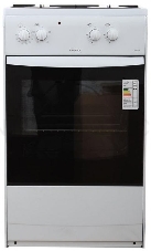 Плита комбинированная DARINA S KM521 300 W, 50х45см, 2 газ. конфорки, эл. духовка, цвет белый