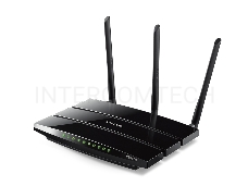 Беспроводный двухдиапазонный  TP-Link маршрутизатор с VDSL/ADSL модемом SOHO Archer VR400, 867 Мбит/с + 300 Мбит/с, VDSL2/ADSL2+, Annex A, 4 порта 100 Мбит/с, 1 порт WAN 1000 Мбит/с, 1 порт USB 2.0