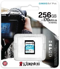 Карта памяти Kingston 256GB SDXC Canvas Go Plus 170R C10 UHS-I U3 V30 EAN: 740617301519