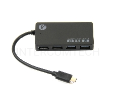 Хаб VCOM USB3.1 Type-CM --> 4*USB3.0 (F)