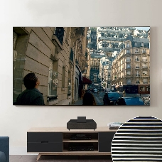Экран Cinema S'OK SCPSFR-266x150UST-PET для ультракороткофокусных проекторов 120'' 16:9 настенный, постоянного натяжения, полотно PET Crystal ALR UST, рама черная 1см