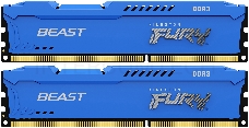 Модуль памяти Kingston DRAM 8GB 1600MHz DDR3 CL10 DIMM (Kit of 2) FURY Beast Blue EAN: 740617318180