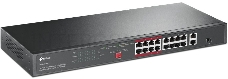 Коммутатор TP-Link 16-port 10/100Mbps + 2-port Gigabit unmanaged switch with 16 PoE+ ports, compliant with 802.3af/at PoE, 150W PoE budget,  support 250m Extend Mode, priority mode and Isolation mode, rackmount, plug and play.