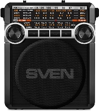 Радиоприемник АС SVEN SRP-355, черный (3 Вт, FM/AM/SW, USB, SD/microSD, фонарь, встроенный аккумулятор) АС SVEN SRP-355, черный (3 Вт, FM/AM/SW, USB, SD/microSD, фонарь, встроенный аккумулятор)