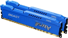 Модуль памяти Kingston DRAM 8GB 1600MHz DDR3 CL10 DIMM (Kit of 2) FURY Beast Blue EAN: 740617318180