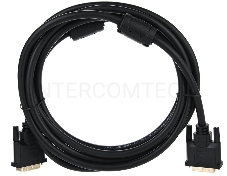 Кабель VCOM DVI<-->DVI Dual Link (25M-25M), 3m, 2 фильтра, позолоченные контакты