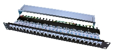 Патч-панель 19дюйм PP3-19-24-8P8C-C5E-SH-110D 1U 24 порта RJ45 полн. экран. кат.5e Dual IDC ROHS черн. Hyperline 246037