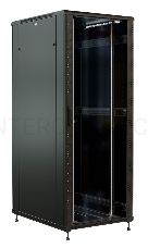Шкаф серверный WRline (WR-TT-4288-AS-RAL9004) напольный 42U 800x800мм пер.дв.стекл задн.дв.стал.лист 2 бок.пан. 800кг черный 710мм 2055мм IP20 сталь