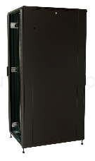 Шкаф серверный WRline (WR-TT-4288-AS-RAL9004) напольный 42U 800x800мм пер.дв.стекл задн.дв.стал.лист 2 бок.пан. 800кг черный 710мм 2055мм IP20 сталь