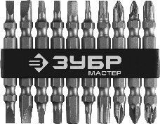 Набор бит Зубр 26089-H10 (10пред.) для шуруповертов
