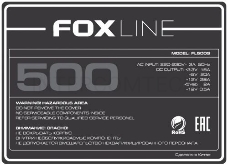 Блок питания Power Supply Foxline, 500W, ATX, APFC, 120FAN, CPU 8(4+4)pin, MB 24pin, PCI-E 6+2pin, 1*PATA, 3*SATA, 80+