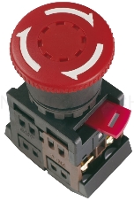 Кнопка AE-22 Грибок красн. ИЭК BBG10-AE-K04