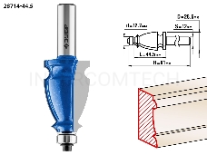Фреза ЗУБР 28714-44.5  кромочная фигурная №3 d= 44.5мм дл.-28мм хв.-12мм d-12.7мм