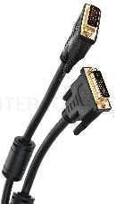Кабель DVI 1.8м VCOM DVI-DVI Dual Link 25M-25M, 2 фильтра, VDV6300-1.8M