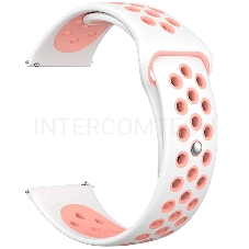 Спортивный универсальный силиконовый ремешок Lyambda Alioth для часов DS-GS-03-22-PK White/Pink