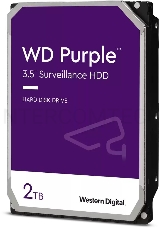 Жесткий диск WESTERN DIGITAL Purple 2Тб 256 Мб 5400 об/мин 3,5