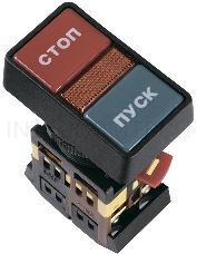 Кнопка PPBB-30N Пуск-Стоп. 1з+1р ИЭК BBD21-PPBB-K51