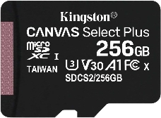 Флеш карта microSDHC 256GB microSDXC Class10 Kingston <SDCS2/256GBSP> UHS-I Canvas Select up to 100MB/s без адапт