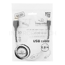 Кабель USB 2.0 Pro Gembird/Cablexpert AM/microBM 5P, 0.3м, экран, черный, пакет  CCP-mUSB2-AMBM-0.3M