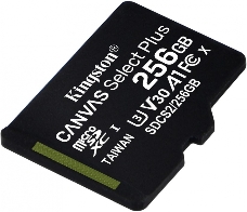 Флеш карта microSDHC 256GB microSDXC Class10 Kingston <SDCS2/256GBSP> UHS-I Canvas Select up to 100MB/s без адапт