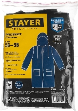 Плащ-дождевик STAYER 11612-56  нейлоновый на молнии синий цвет размер 56-58