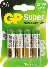 Батарея GP Super Alkaline 15A LR6 AA (4шт)