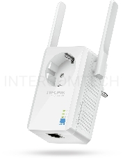 Сетевой адаптер TP-Link SOHO  TL-WA860RE 300Mbps Wireless N Wall Plugged Range Extender with AC Passthrough, QCA(Atheros), 2T2R, 2.4GHz, 802.11b/g/n, 1 10/100Mbps LAN port, Range Extender button, Range Extender mode, suppo поставляется без кабеля RJ-45