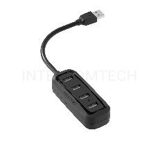 Концентратор Vention USB 2.0 на 4 порта Черный VAS-J43-B015