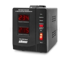 Стабилизатор напряжения Powerman  AVS 1000D Black (220В±8% 1000ВА,8А,КПД 98%, циф. индикация вх./вых.)