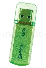 Флеш Диск Silicon Power 32Gb Helios 101 SP032GBUF2101V1N USB2.0 зеленый
