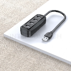 Концентратор Vention USB 2.0 на 4 порта Черный VAS-J43-B015