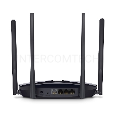 Роутер Mercusys MR70X AX1800 Dual-Band WiFi 6 Router, 574 Mbps at 2.4 GHz + 1201 Mbps at 5 GHz,  4× Fixed External Antennas, 3× Gigabit LAN Ports, 1× Gigabit WAN Port, 1024-QAM, OFDMA, Router/Access Point Mode, MU-MIMO, WPA3, TWT, BSS Color