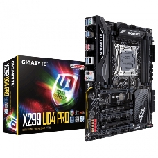 Материнская плата Gigabyte X299 UD4 Pro, Socket 2066, Intel®X299, 8xDDR4-2400, 5xPCI-Ex16, 8xSATA3,(RAID 0/1/5/10), 2xM.2, 8 Ch Audio, GLan, (0+4)xUSB2.0, (8+4)xUSB3.1, 1xPS/2, ATX, RTL