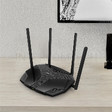 Роутер Mercusys MR70X AX1800 Dual-Band WiFi 6 Router, 574 Mbps at 2.4 GHz + 1201 Mbps at 5 GHz,  4× Fixed External Antennas, 3× Gigabit LAN Ports, 1× Gigabit WAN Port, 1024-QAM, OFDMA, Router/Access Point Mode, MU-MIMO, WPA3, TWT, BSS Color