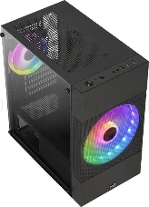 Корпус Aerocool Atomic Lite-G-BK-v2 черный без БП mATX 1x120mm 2xUSB2.0 1xUSB3.0 audio